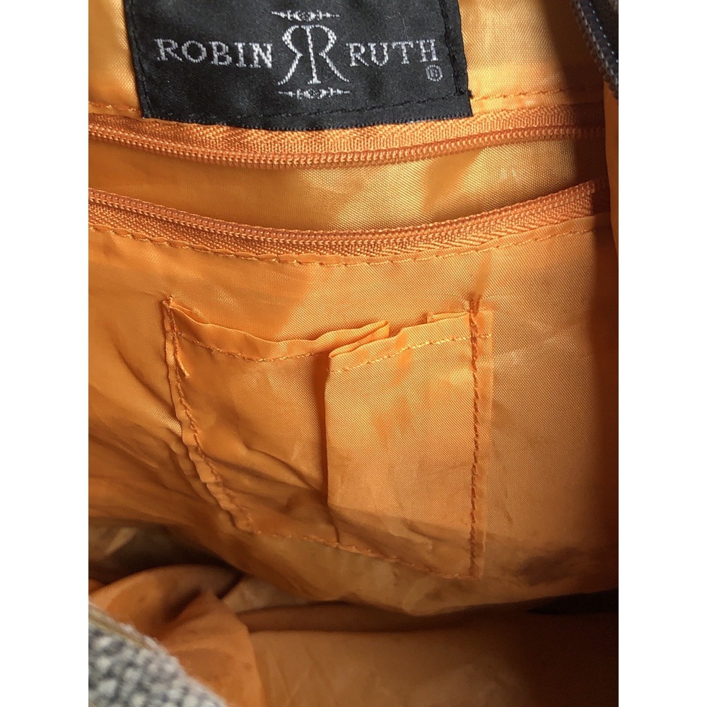 Robin Ruth Boho Canvas Travel Hobo Slouchy Shoulder Bag Monaco Nice Cannes - Picture 8 of 10